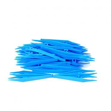 Collection of Blue Feeding Tongs